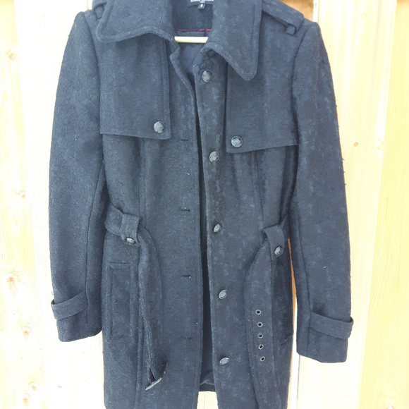 BEAUTIFUL Mario Serrani lace jacket trench coat 8 BLACK LACE - Picture 8 of 8